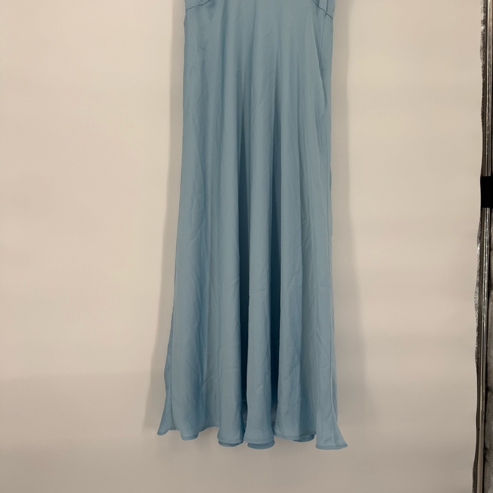 Favorite Daughter The Whisk Me Away Satin Dress High neck bow tie 6 - Picture 15 of 15